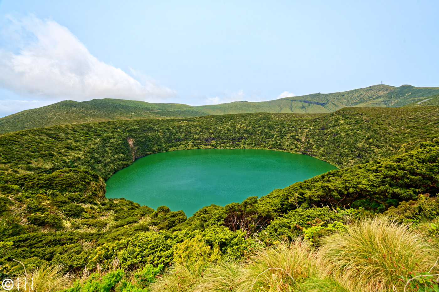 Paysage île de Flores aux Açores.