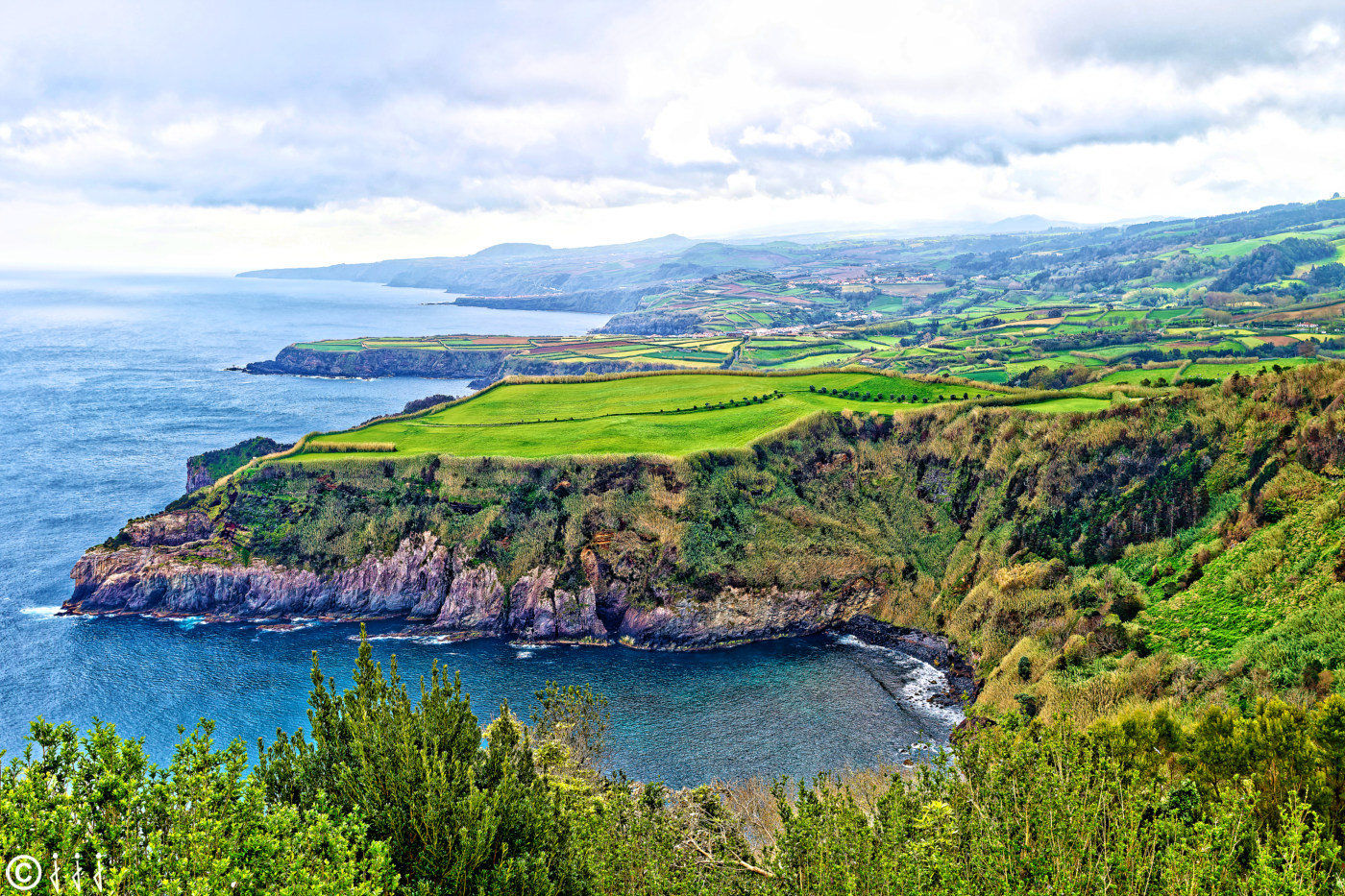 Paysage île de São Miguel aux Açores.