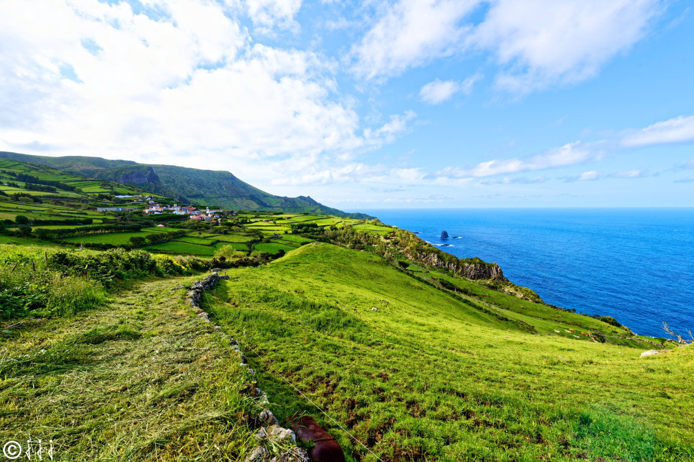 Paysage île de Flores aux Açores.