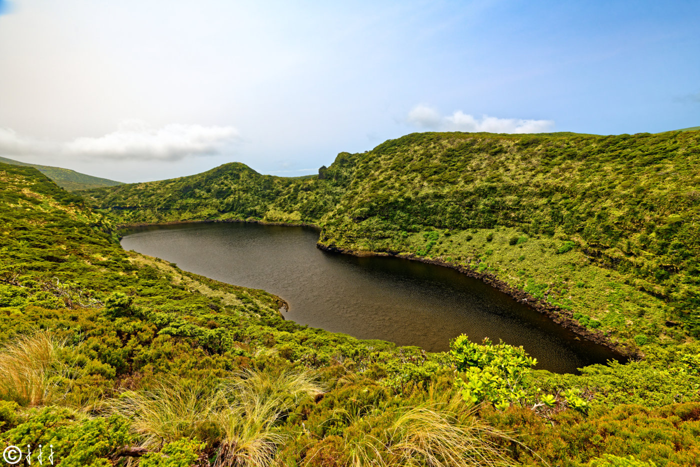 Paysage île de Flores aux Açores.