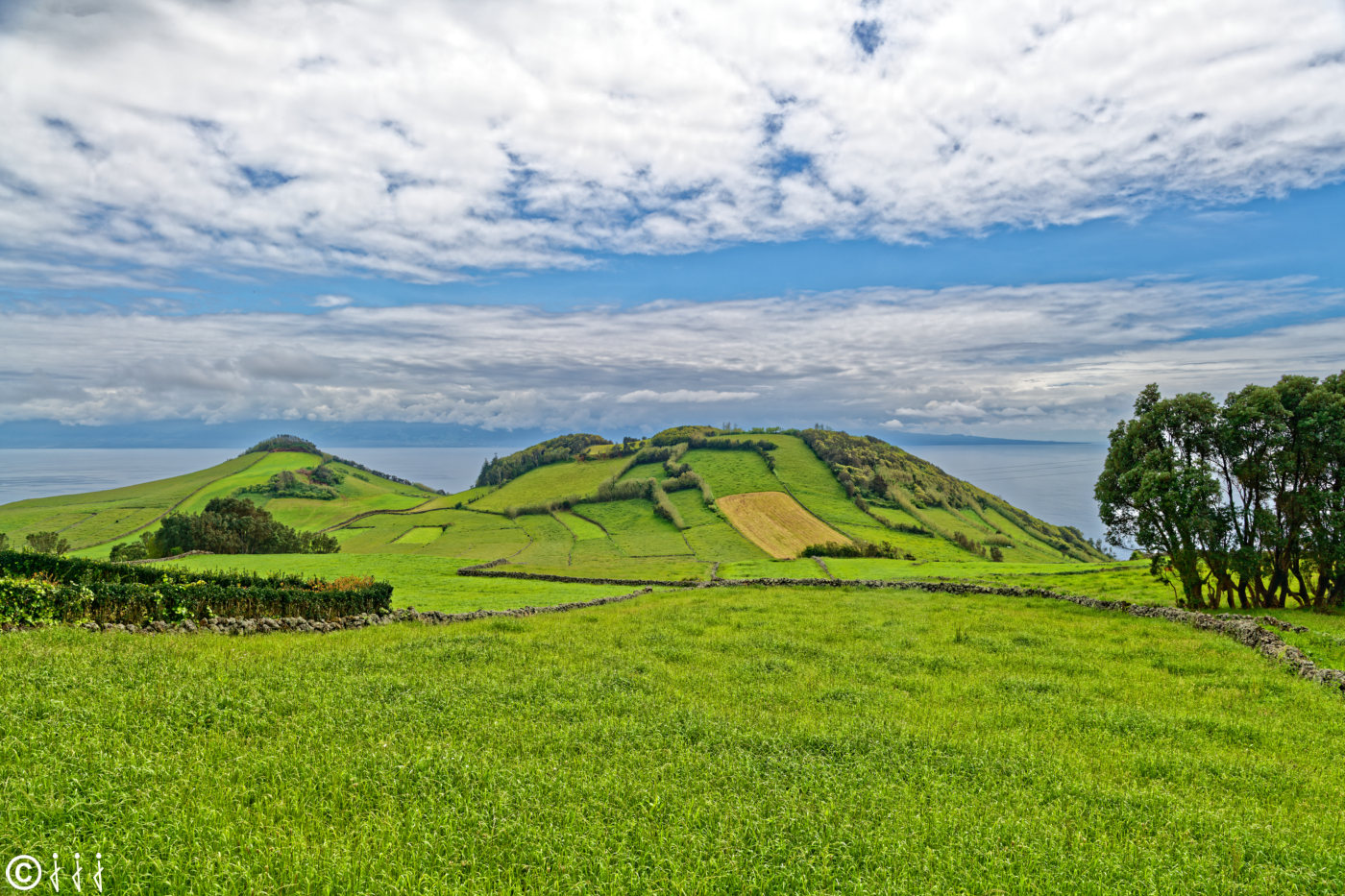 Paysage île de São Jorge aux Açores.