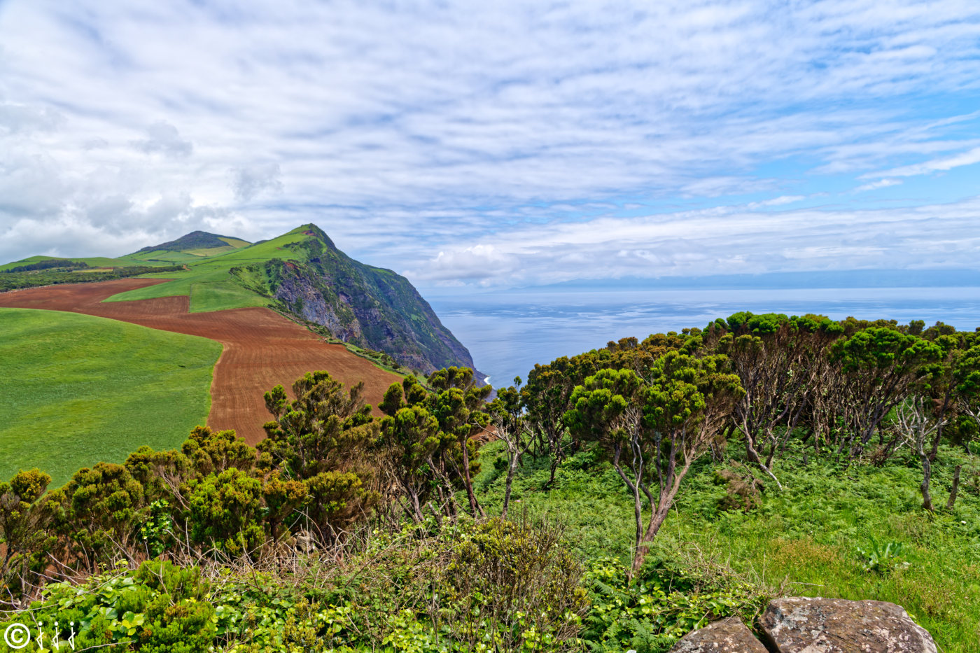 Paysage île de São Jorge aux Açores.