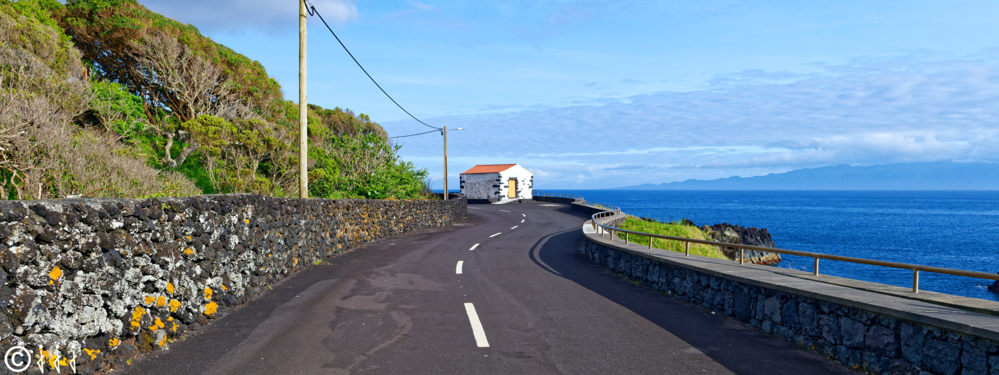 Paysage île de São Jorge aux Açores.