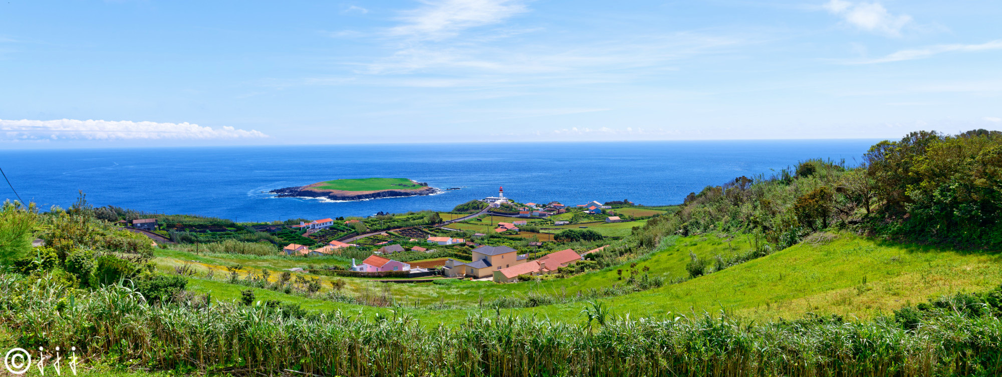 Paysage île de São Jorge aux Açores.