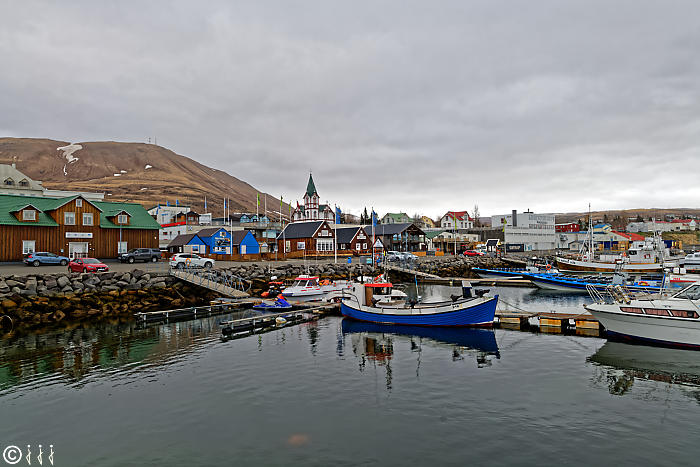 Le petit port d'Husavik.