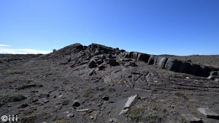 Dans les champs de lave en Islande.