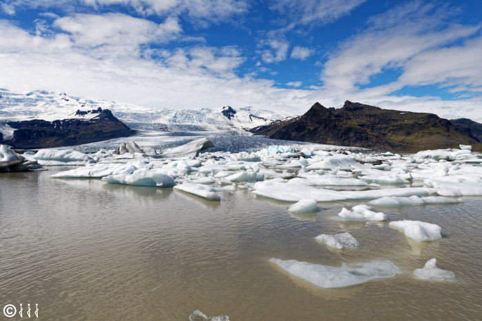 Lagune glacière de jokulsarlon.