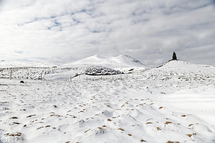 paysage hivernal en Islande.