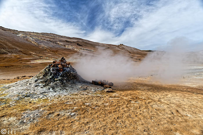 Zone géothermique d'Hverir.