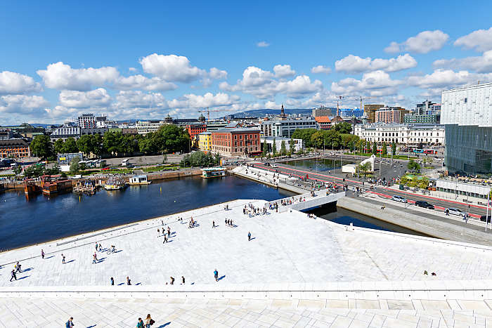 Point de vue sur la ville d'Oslo.