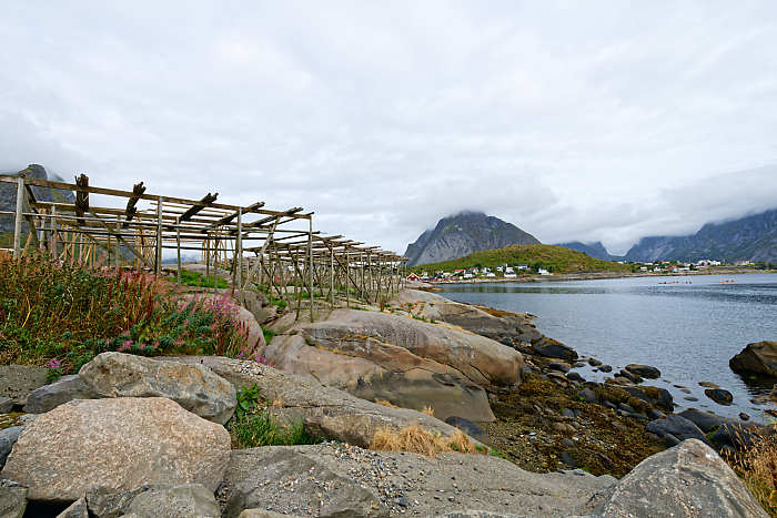 Séchoirs à morues aux îles Lofoten.