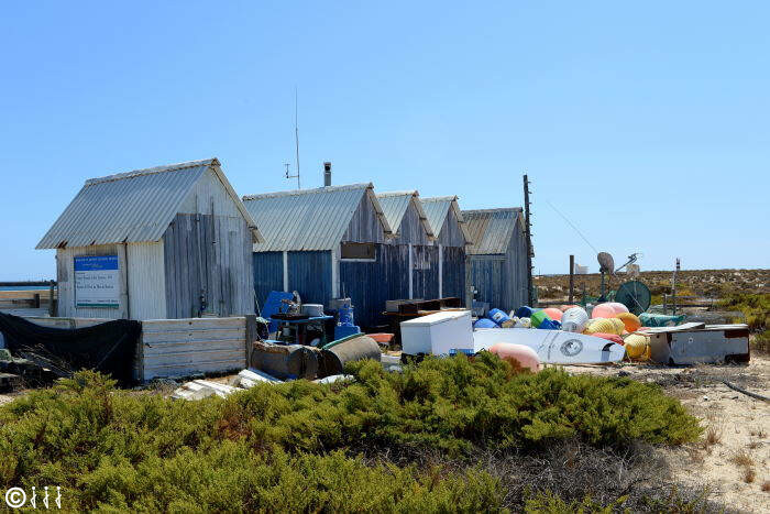 cabanes de pêcheurs sur l'ile déserte