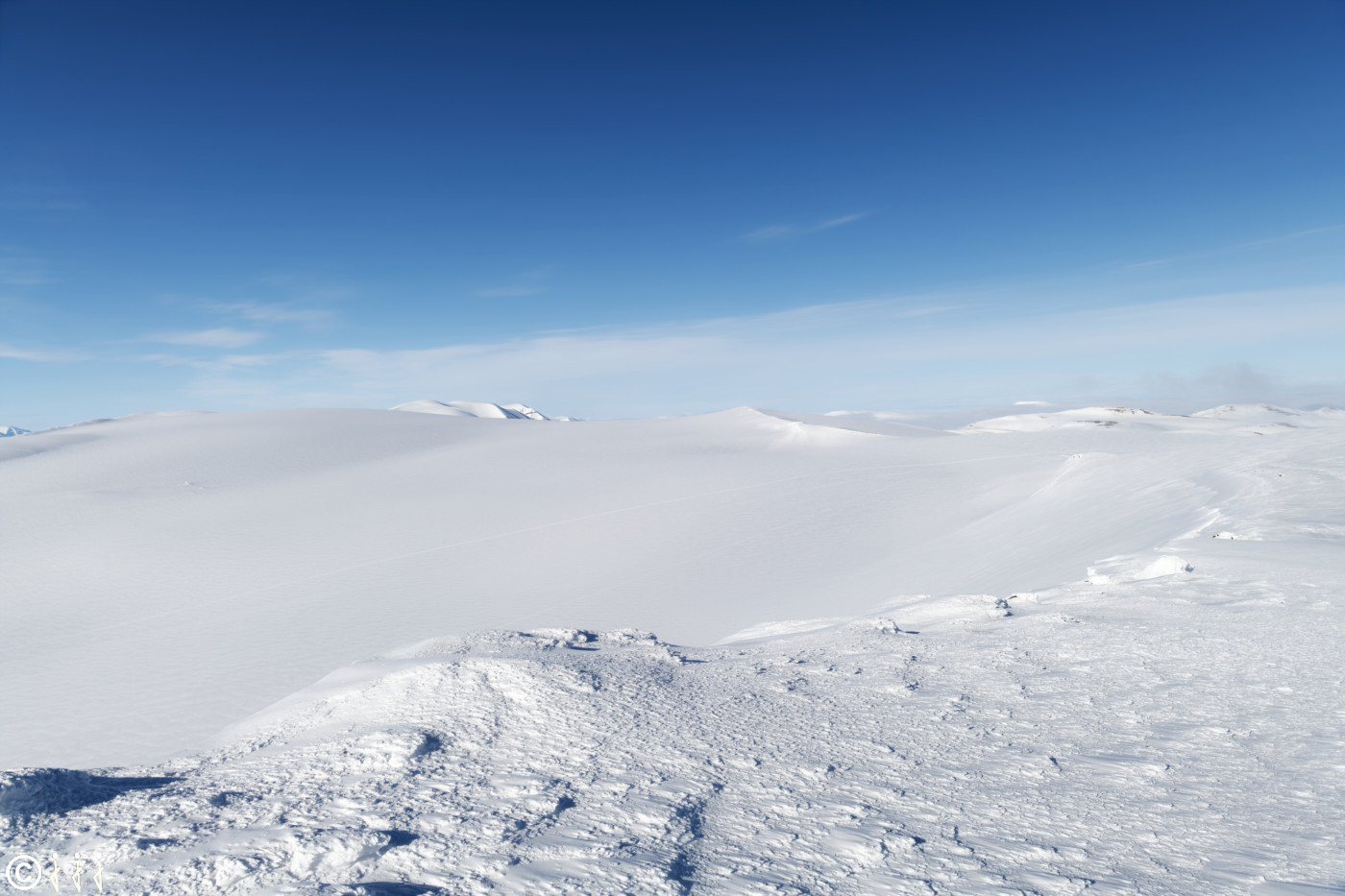 Désert de neige et de glace au Spitzberg.